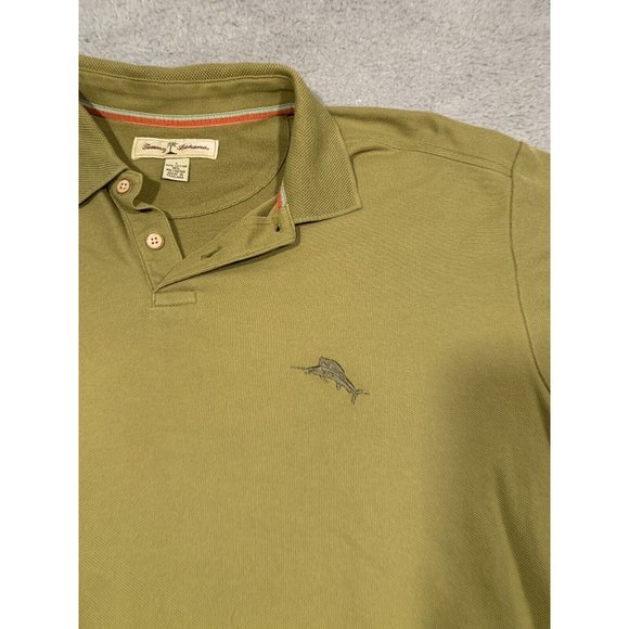 4 Mens Shirts Collared Polo Short Sleeve Tommy Bahama Greg Norman Green Large L - Picture 8 of 16